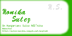 monika sulcz business card